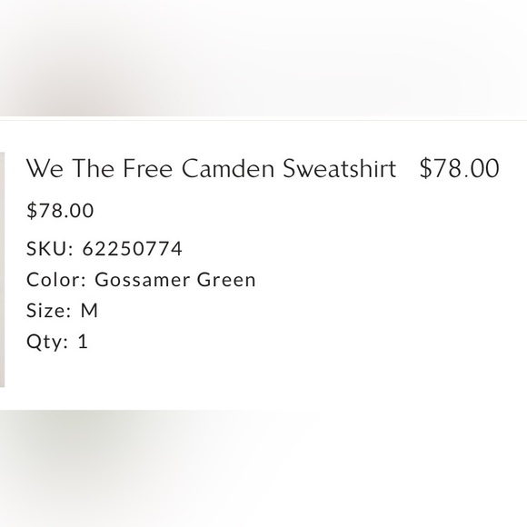 Free People Camden Green Oversized Sweatshirt GUC - Picture 2 of 9